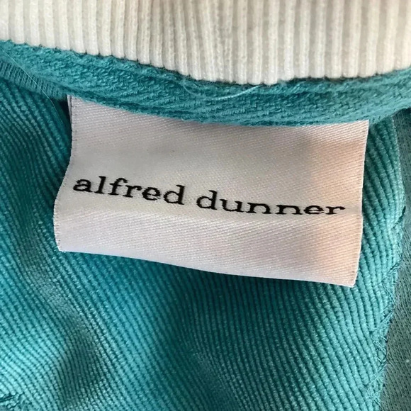 Alfred Dunner Turquoise Corduroy Embroidered Pullover Sweater Womens Small - Picture 2 of 7